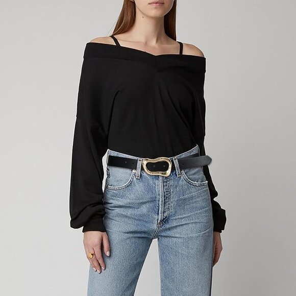 Women\'s Black Stylish Gold Buckle Fashion Leather Waist Belt Perfect For Jeans main image 3